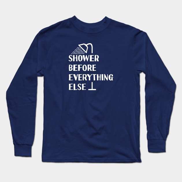 Lazy Shower Long Sleeve T-Shirt by notami